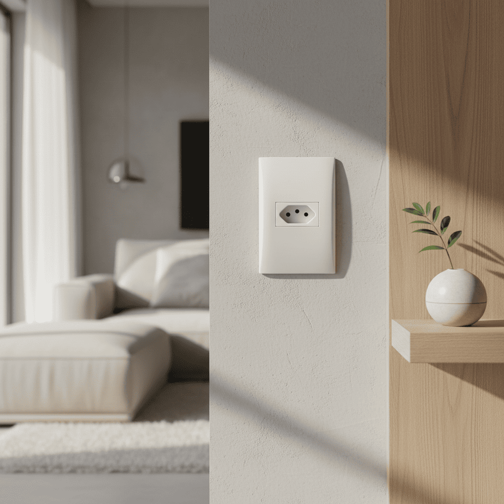 Tomada Iriel Imperia 2P+T 10A Branca com Placa 4x2