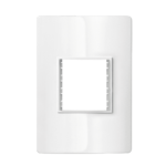 5Tg9 9422 Conjunto Placa 2 Modulos Juntos 4X2 + Suporte Branco Revita Iriel