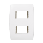 5Tg9 9025 Conjunto Placa 2 Modulos Separados C/ Suporte 4X2 Branco Ilus Iriel