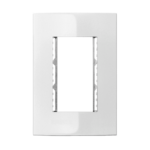 250001 Conjunto Placa 3 Modulos 4X2 + C/ Suporte Branco Iris Iriel