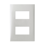 772181 Conjunto Placa 2 Modulos Separados 4X2 + Suporte Branco Imperia Iriel