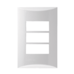 571141 Placa 3 Modulos 4X2 Branco Brava Iriel