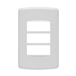 850231 Placa 3 Modulos 4X2 Branco Duale Up   Iriel