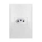 761421 Conjunto 1 Tomada 2P+T 10A 250V~ 4X2 Branco Imperiaeria Brilho Iriel