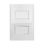 769001 Conjunto 2 Interruptor Simples 10Ax 250V~ 4X2 Branco Imperiaeria Brilho Iriel