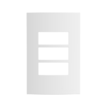 05039.0703.42 Placa 3 Modulos 4X2 Branco Atria Iriel