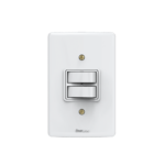 Interruptor 2 Paralelas Branco com Placa Artis 4×2