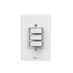 Interruptor Simples + 2 Paralelas Branco com Placa Artis 4x2