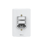 2 Teclas Simples e Tomada 10A Branca Linha Artis 128-ESN