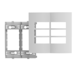05039.0406.44 Placa 6 Modulos 4X4 + Suporte Branco Atria Iriel