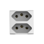 05039.0500.11 Modulo Tomada 2P+T Duale Up Lex 20A 250V~ Branco Atria Iriel