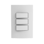 05039.0003.10 Conjunto 3 Interruptor Simples 10Ax 250V~ 4X2 Branco Atria Iriel
