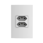 05039.0110.10 Conjunto 1 Tomada 2P+T Duale Up Lex 10Ax 250V~ 4X2 Branco Atria Iriel