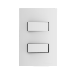 05039.0002.10 Conjunto 2 Interruptor Simples 10Ax 250V~ 4X2 Branco Atria Iriel