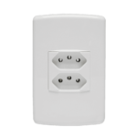852012 Conjunto 1 Tomada 2P+T Duale Up Lex 10Ax 250V~ 4X2 Branco Duale Up   Iriel