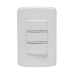 851031 Conjunto 3 Interruptor Simples 10Ax 250V~ 4X2 Branco Duale Up  Iriel