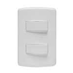 851023 Conjunto 1 Interruptor Simples + 1 Interruptor Paralelo 10Ax 250V~ 4X2 Branco Duale Up  Iriel