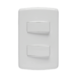 851022 Conjunto 2 Interruptor Paralelo 10Ax 250V~ 4X2 Branco Duale Up  Iriel