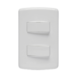 851012 Conjunto 2 Interruptor Simples 10Ax 250V~ 4X2 Branco Duale Up  Iriel