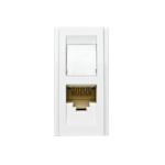 874013 Modulo Tomada Rj45 Cat5E Branco Duale Up   Iriel