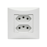 542411 Conjunto 1 Tomada 2P+T Duale Up Lex 20A 250V~ Branco Sbrava Iriel