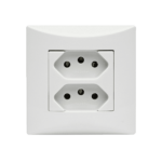 542421 Conjunto 1 Tomada 2P+T Duale Up Lex 10Ax 250V~ Branco Sbrava  Iriel