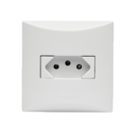 541421 Conjunto 1 Tomada 2P+T 10A 250V~ Branco Sbrava Iriel