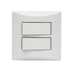 549001 Conjunto 2 Interruptor Simples 10Ax 250V~ Branco Sbrava  Iriel