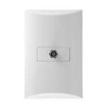 551401 Conjunto 1 Tomada Cabo Coaxial Terminal 4X2 Branco Brava Iriel