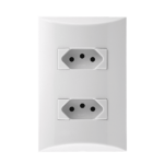 559411 Conjunto 2 Tomada 2P+T 20A 250V~ 4X2 Branco Brava Iriel