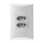 552411 Conjunto 1 Tomada 2P+T Duale Up Lex 20A 250V~ 4X2 Branco Brava Iriel