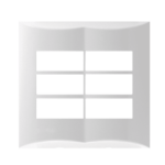 572141 Placa 6 Modulos 4X4 Branco Brava Iriel