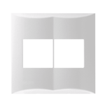 572121 Placa 2 Modulos Juntos + 2 Modulos Juntos 4X4 Branco Brava Iriel