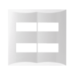 572131 Placa 2 Modulos Separados + 2 Modulos Separados 4X4 Branco Brava Iriel