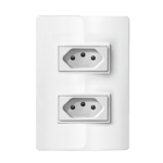 5Ub9 9454 Conjunto 2 Tomada 2P+T 10A 250V~ 4X2 Branco Revita Iriel