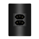 5Ub9 9453Ca Conjunto 1 Tomada 2P+T Duale Up Lex 10Ax 250V~ 4X2 Carbono Metálico Revita Iriel