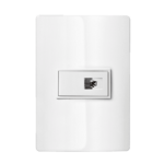 5Tg9 9460 Conjunto 1 Tomada Rj11 2 Fios 4X2 Branco Revita Iriel