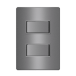 5Ta9 9444Ct Conjunto 1 Interruptor Simples + 1 Interruptor Paralelo 10Ax 250V~ 4X2 Concreto Revita Iriel