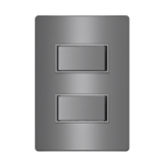 5Ta9 9443Ct Conjunto 2 Interruptor Paralelo 10Ax 250V~ 4X2 Concreto Revita Iriel