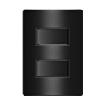 5Ta9 9443Ca Conjunto 2 Interruptor Paralelo 10Ax 250V~ 4X2 Carbono Metálico Revita Iriel