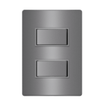 5Ta9 9442Ct Conjunto 2 Interruptor Simples 10Ax 250V~ 4X2 Concreto Revita Iriel