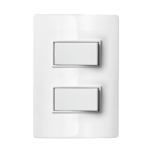 5Ta9 9442 Conjunto 2 Interruptor Simples 10Ax 250V~ 4X2 Branco Revita Iriel