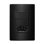 5Ta9 9453Ca Conjunto 2 Interruptor Paralelo 10Ax + 1 Tomada 2P+T 10A 250V~ 4X2 Carbono Metálico Revita Iriel