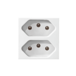 5Ub9 9402 Modulo Tomada 2P+T Duale Up Lex 10Ax 250V~ Branco Revita Iriel