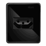 CONJUNTO DE SOBREPOR 1 TOMADA 2P+T PADRÃO BRASILEIRO 20A 250V NEGRO PIANO - SIMON 19