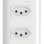 CONJUNTO 2 TOMADAS 2P+T PADRÃO BRASILEIRO 20A 250V - BRANCO - SIMON 19