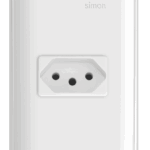 CONJUNTO 1 TOMADA 2P+T PADRÃO BRASILEIRO 20A 250V - BRANCO - SIMON 19