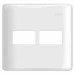 PLACA 4 x 4 - C/SUPORTE - 2 POSTOS - BRANCO - SIMON 19