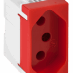 MÓDULO TOMADA 2P+T PADRÃO BRASILEIRO 20A 250V - VERMELHO - SIMON 19/20