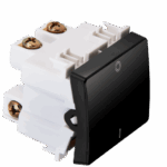 MÓDULO INTERRUPTOR BIPOLAR SIMPLES DUPLO 25A 250V - NEGRO PIANO - SIMON 19/20